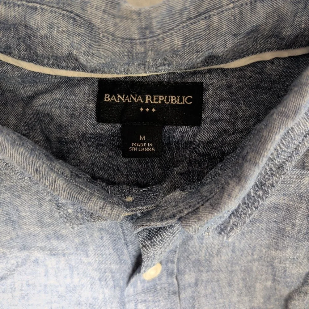 Men's Banana Republic Blue Casual Button Down Shirt M